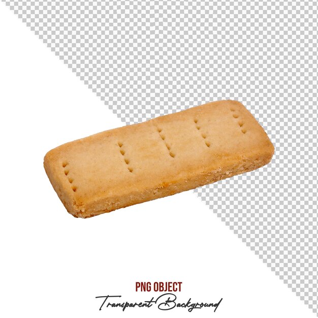 PSD a piece of plain cookie biscuit isolated on a transparent background