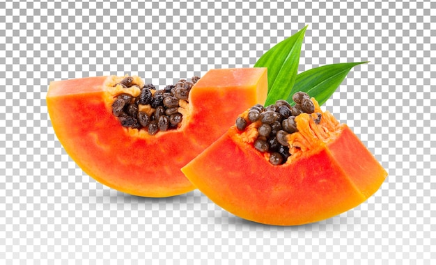 Piece of ripe papaya fruit