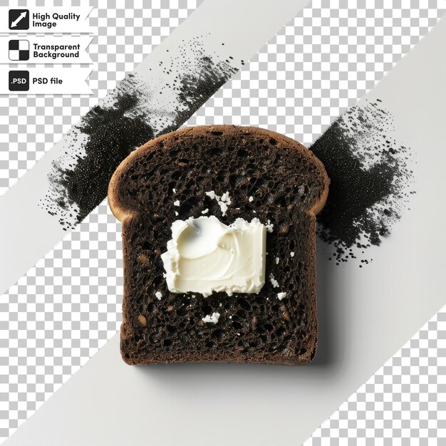 PSD a piece of toast with chocolate and vanilla on it