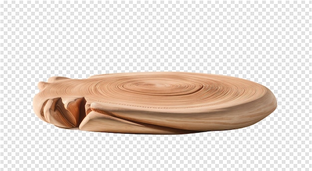 a piece of wood with a spiral on it