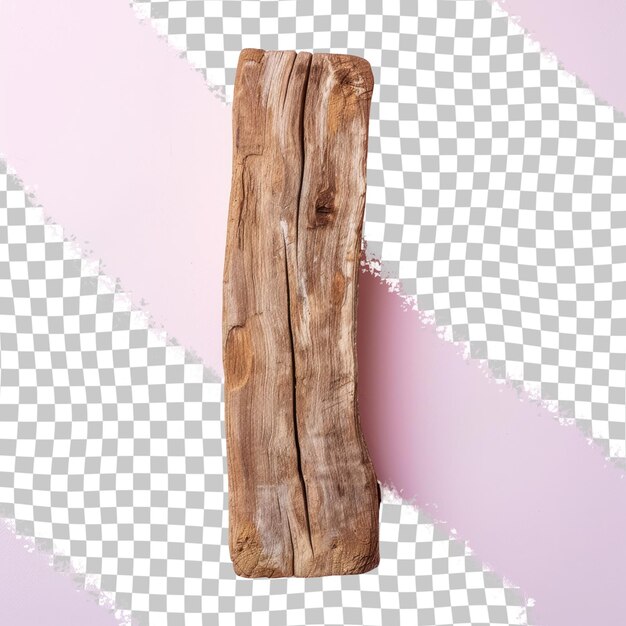 PSD a piece of wood with the word  t  on it