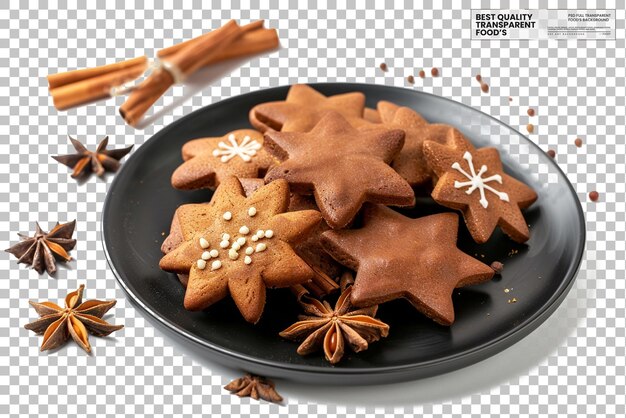 PSD piernik gingerbread often made with honey and spices on transparent background