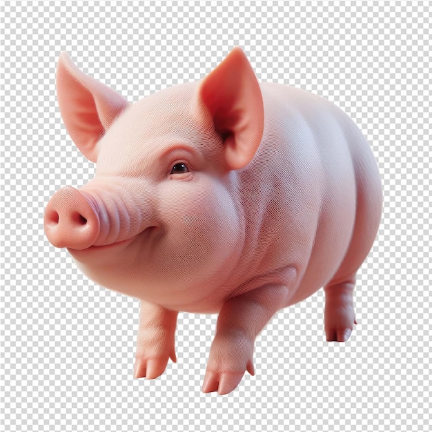 a pig that is on a paper