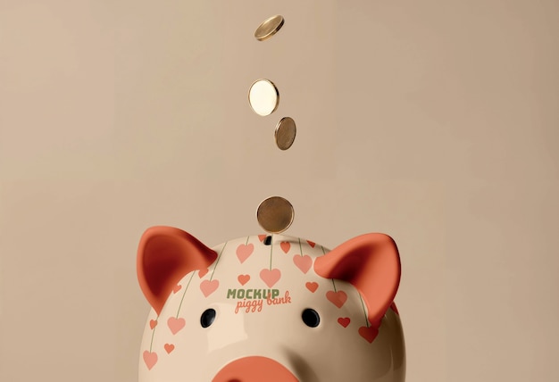 Piggybank mock-up for saving money