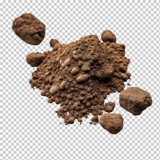 a pile of brown dirt with a small pile of dirt on it