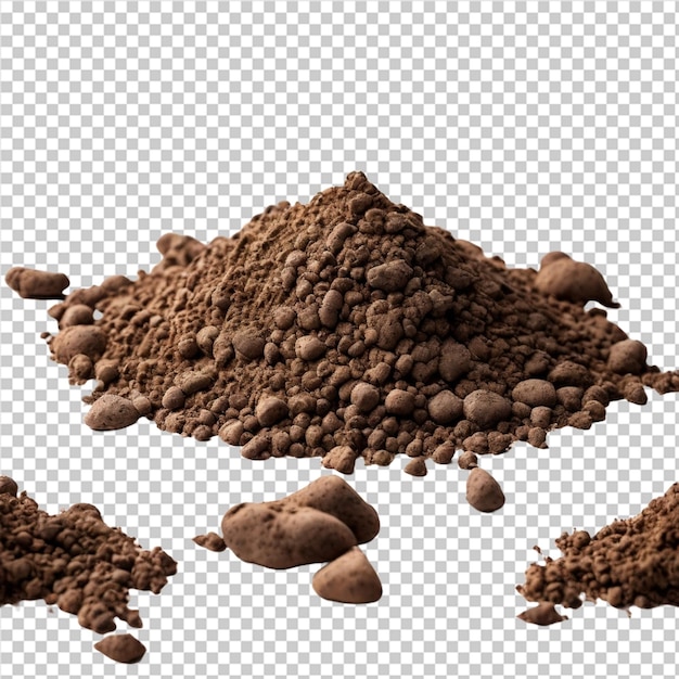 a pile of brown soil with a small pile of dirt on it