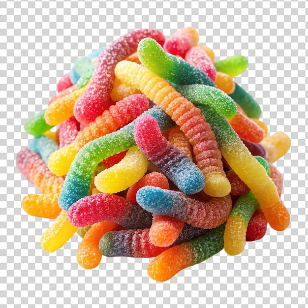 PSD a pile of candy on transparent background