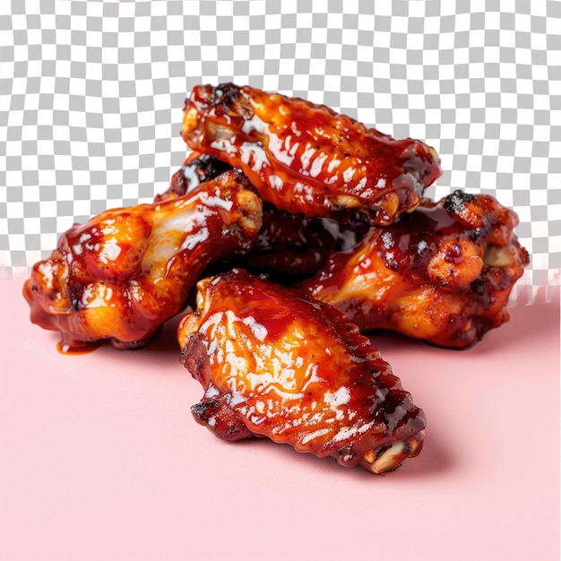 PSD a pile of chicken wings with the words  honey  on them