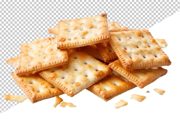 a pile of crackers with a square shaped cracker that says crackers