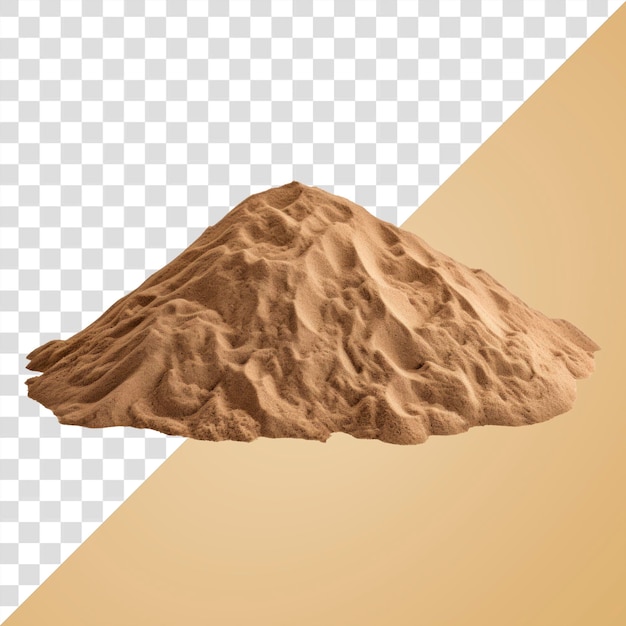 PSD pile desert sand dune white background ingredient crumpled