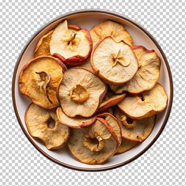 PSD pile of dried peaches slices isolated on transparent background