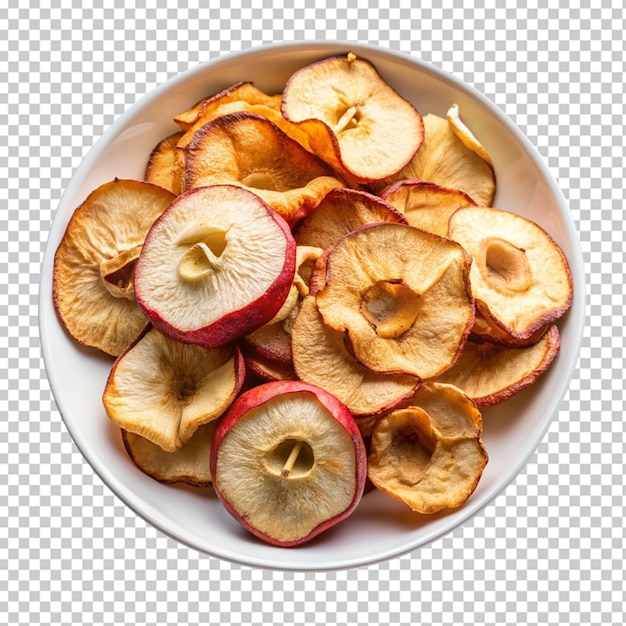 PSD pile of dried peaches slices isolated on transparent background