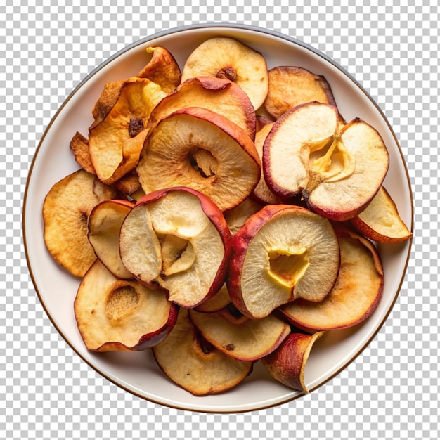 PSD pile of dried peaches slices isolated on transparent background