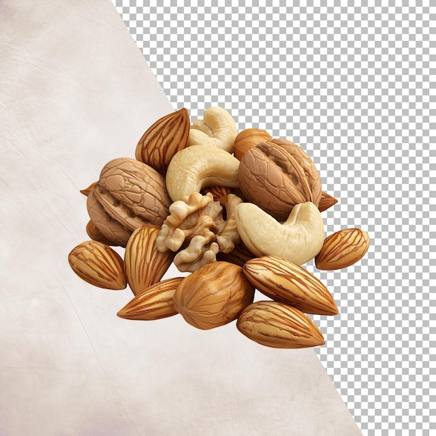 Pile of Dry fruit Isolated on transparent background png