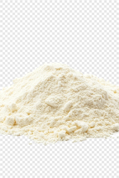 a pile of flour with a white substance on it