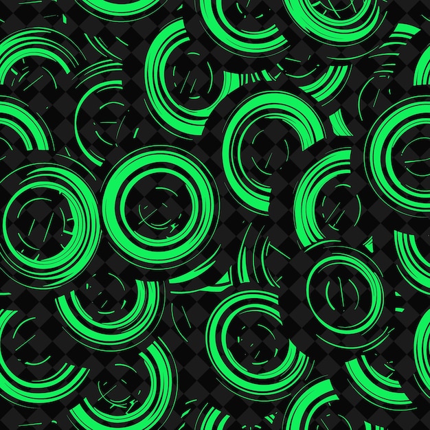 PSD a pile of green circles with the letters z in the middle