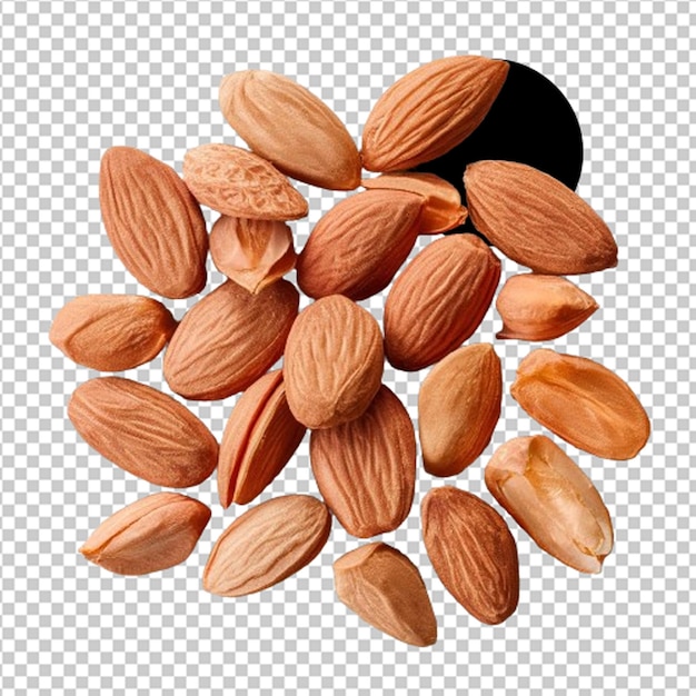 a pile of nuts including one that is from the top left