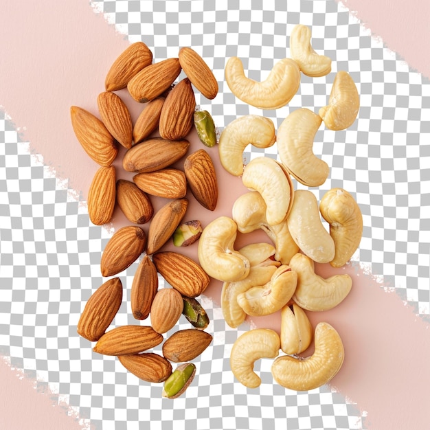 a pile of nuts and a pile of nuts