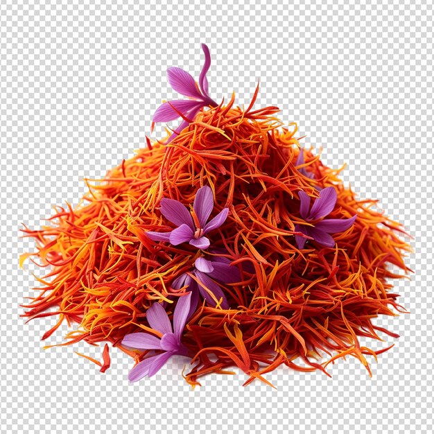 a pile of orange flowers with purple leaves on it