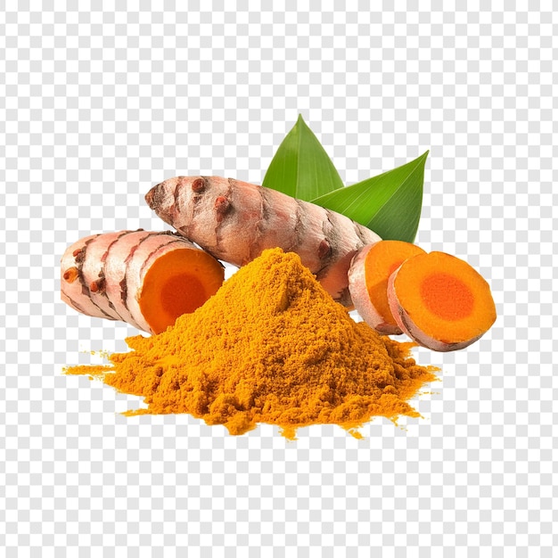 a pile of orange powder and a pile of carrots with a green leaf