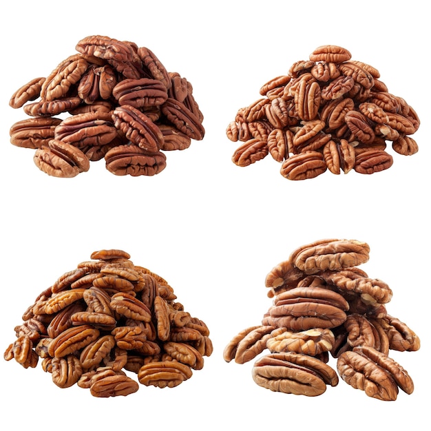 A Pile of Pecan Nuts Against