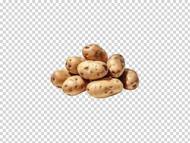 a pile of potatoes on a transparent background