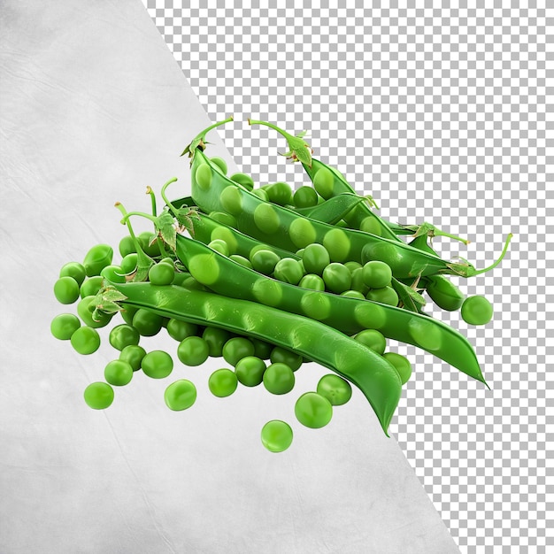 Pile of raw green peas Isolated on transparent background png