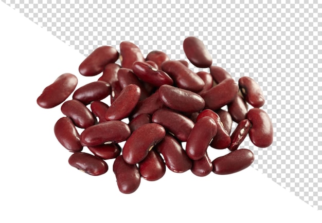 a pile of red beans on a white background