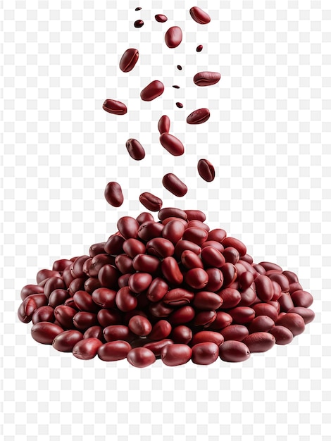 PSD a pile of red beans with a splash of coffee