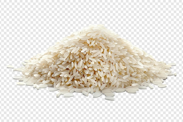 pile of rice isolated on transparent background