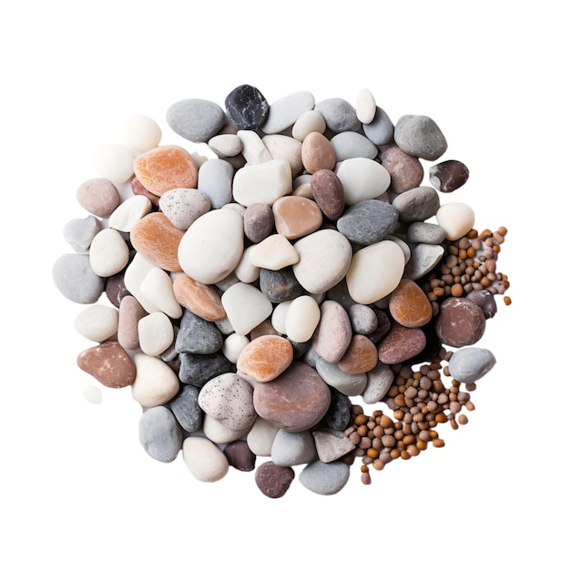 a pile of rocks and pebbles