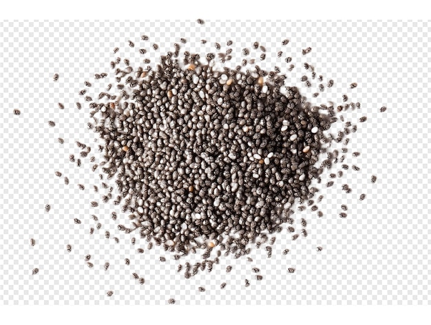 PSD a pile of seeds with a black background