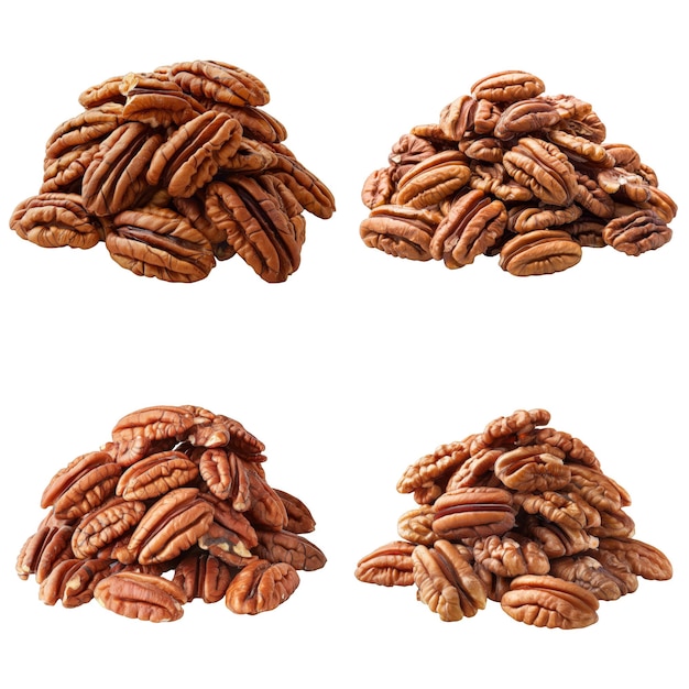 A Pile of Shelled Pecan Nuts with a Colorful