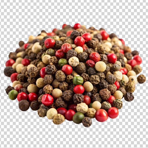 PSD a pile of spices and herbs on transparent background