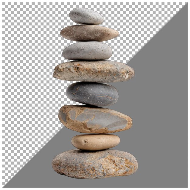 PSD pile of stone transparent background