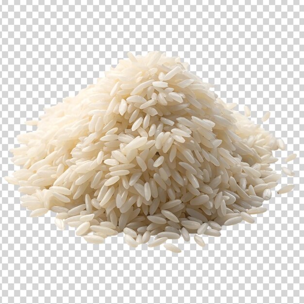 PSD a pile of white rice on transparent background