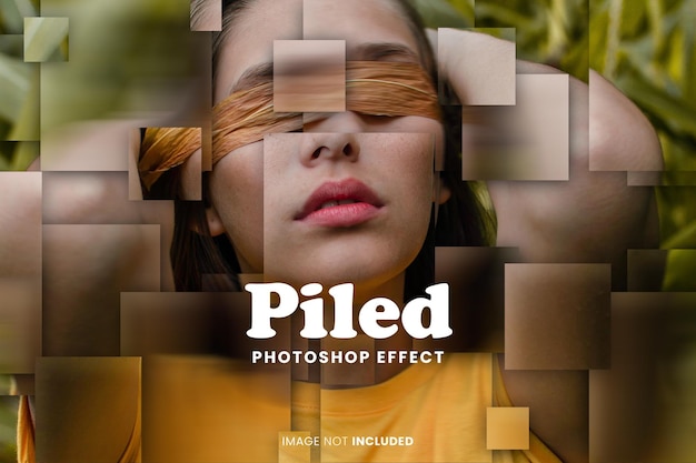 piled photo effect