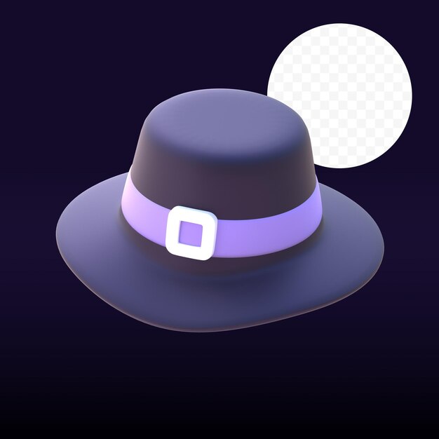 PSD pilgrim hat 3d rendered image