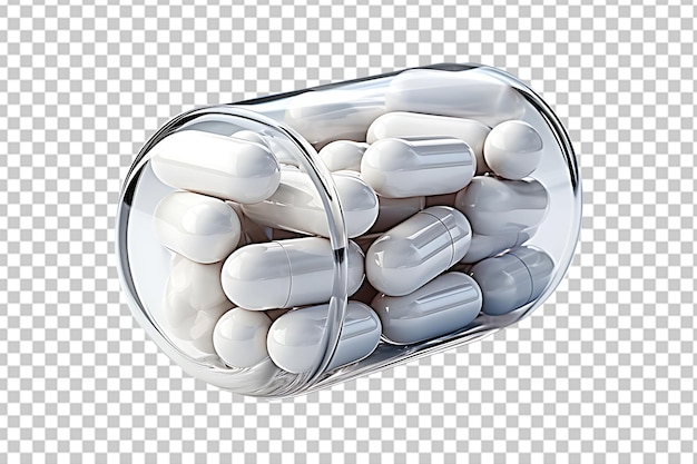 PSD pill isolated on transparent background