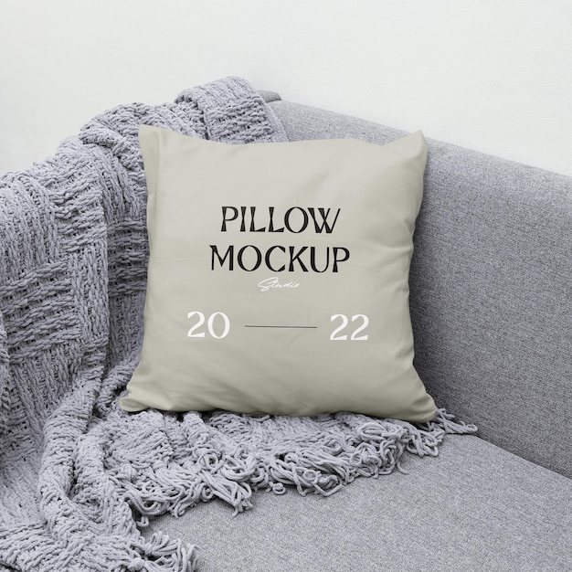 Pillow on the Sofa Mockup