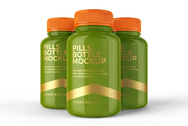 Pills bottle mockup