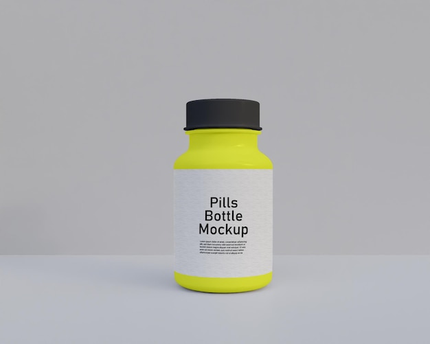 Pills medicine bottle mockup