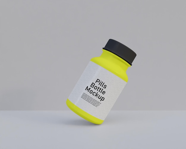 Pills medicine bottle mockup