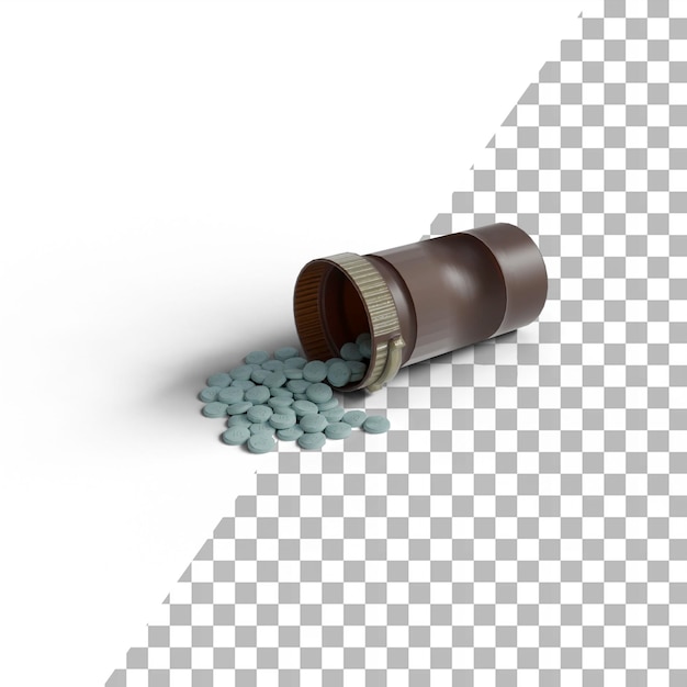 PSD pills tablet 3d render