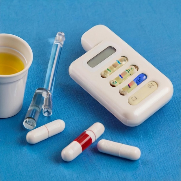 pills and thermometer