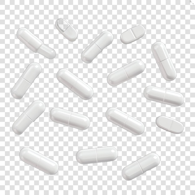 Pills transparent background realistic element