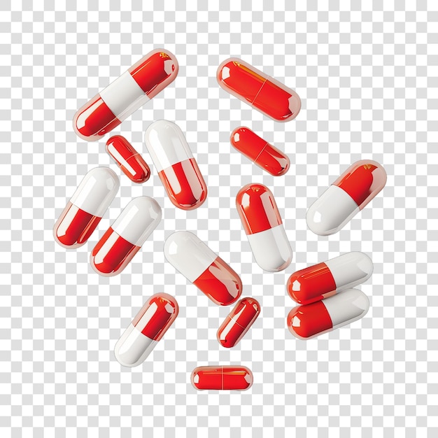 Pills transparent background realistic element