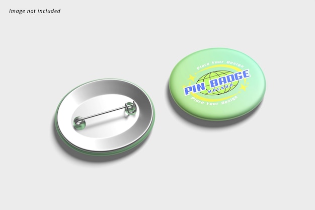 PSD pin badge mockup