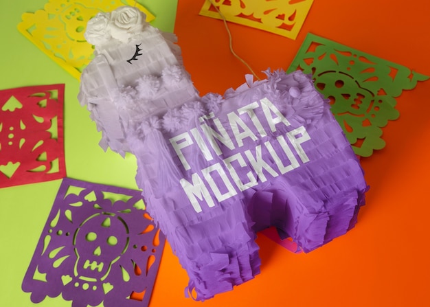 Pinata for dia de muertos mockup