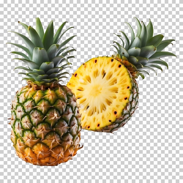 Pineapple fruit isolated on a transparent background